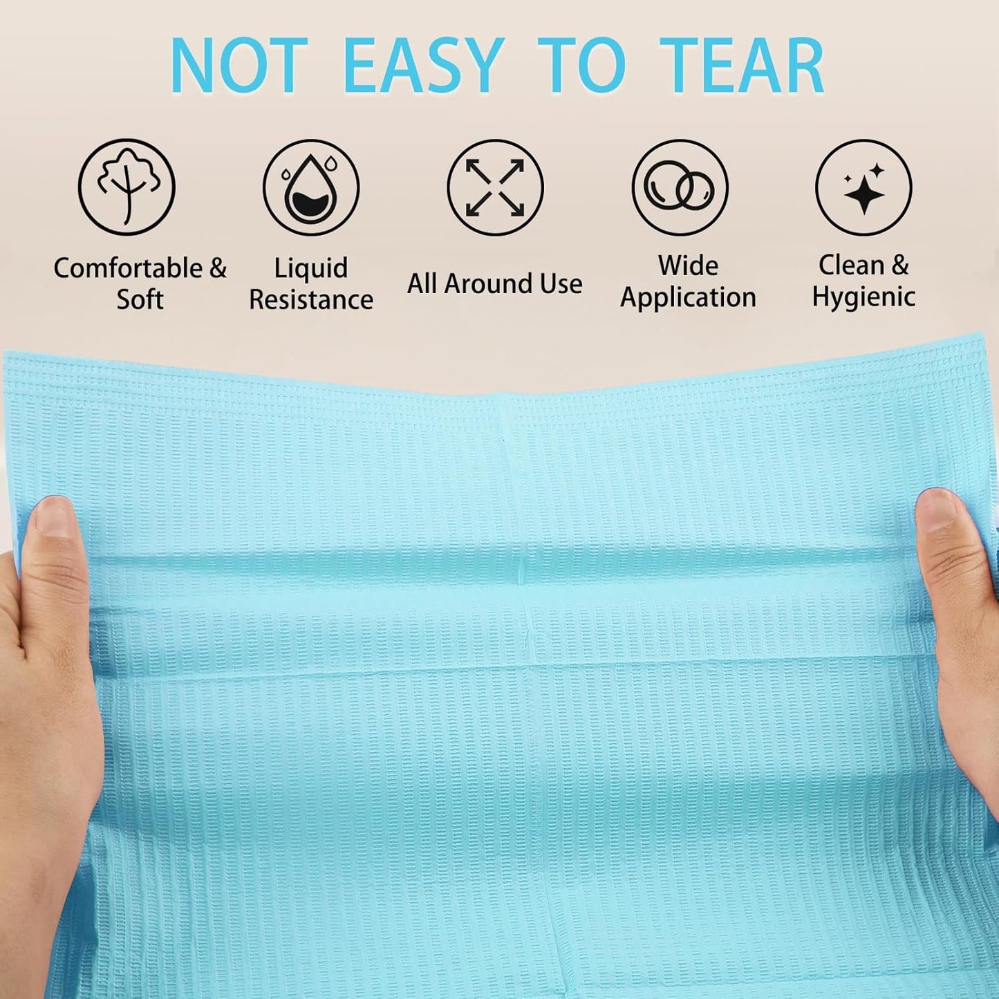 50pcs Disposable Nail Mats Foldable Nail Paper Towels for Table Acrylic Nail Practice Sheet, 3 Ply Waterproof Clean Nail Table Practice Mat for Salon Manicure Tattoo,Nail Art Accessories13"x18"(Blue)