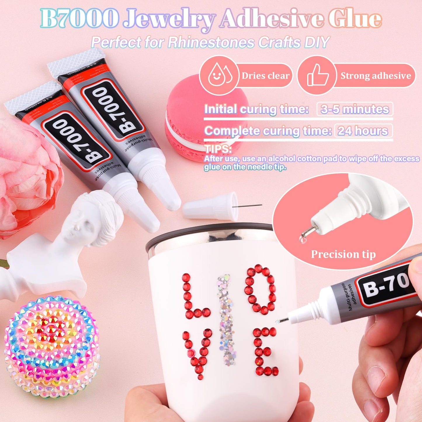 30000Pcs Resin Rhinestones for Bedazzling with B7000 Jewelry Glue, Red Flatback Gems Rhinestones for Crafting, Clothing Tumblers Mugs Shoes Fabric Decor Nail Art