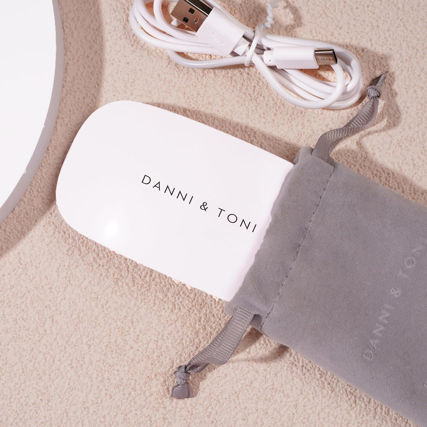 DANNI & TONI UV LED Gel Nail Lamp - Mini Travel Nail Dryer for Gel Polish and Stickers