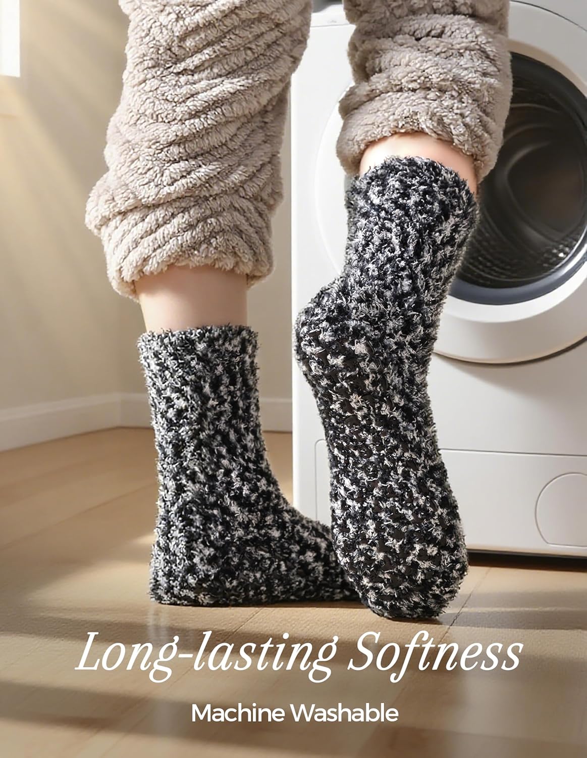 TEHOOK Warm & Cozy Gifts for Women, Stocking Stuufers, Fluffy Fuzzy Plush Sleeping Slipper Socks - Soft Warm Fabric