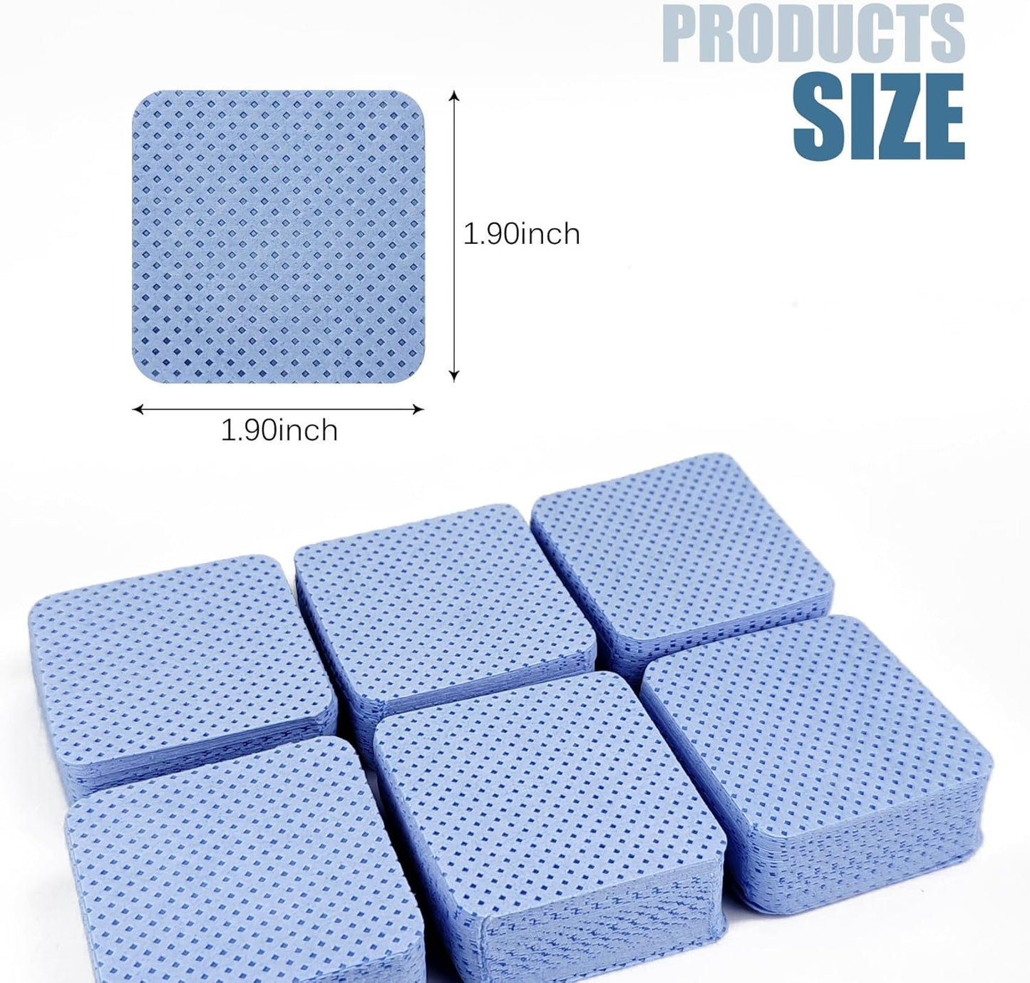 600 Pcs Lint Free Nail Wipes, Non-Woven Nail Polish Remover Pads Nail Polish Wipes for Nail Polish Removal Eyelash Extensions DIY Nail Art Supplies (Blue)