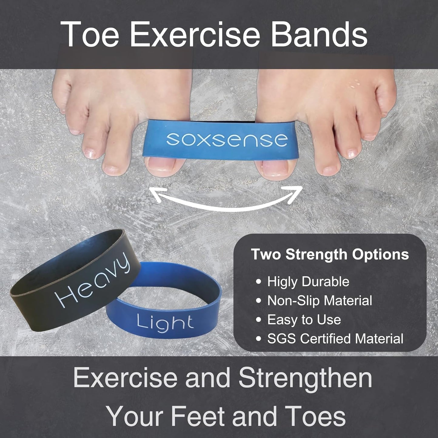 11 PCS Premium Set Bunion Corrector/Plantar Fasciitis Kit - Toe Exercise Bands and Separators for Women and Men
