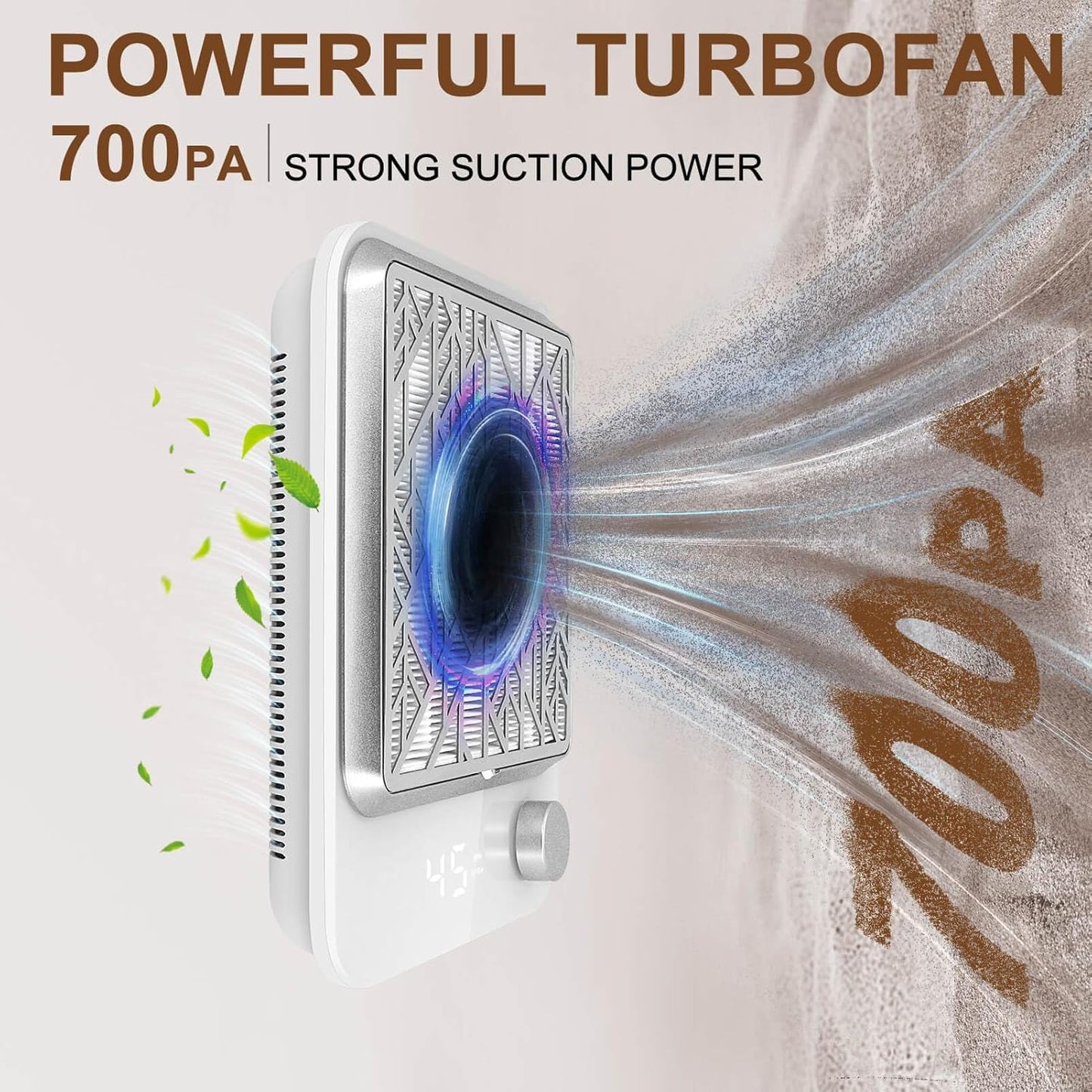 Cordless Nail Dust Collector Rechargeable, Professional Dust Collector Nail Tech Vacuum Fan Dust Collector for Acrylic Nails Dip Powder Removal Home Salon Manicures