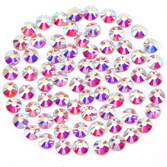 Novani Rhinestones 1440pcs SS12 Glass Rhinestones Crystal Flatback Gemstones for Crafts Nails Makeup Bags and Shoes Decoration（SS12, Crystal AB）