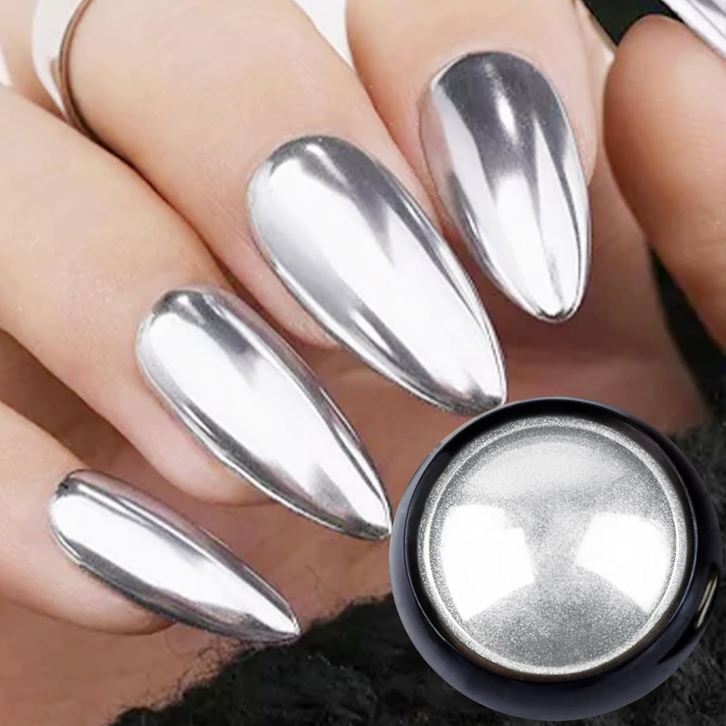 Chrome Nails Powder,6Colors Aurora Nail Powder Mirror Luster Charm Effect Chrome Nail Powder Kit,fairy chrome powder nails,chrome powder for gel nails,Chrome Powder for Acrylic Nails