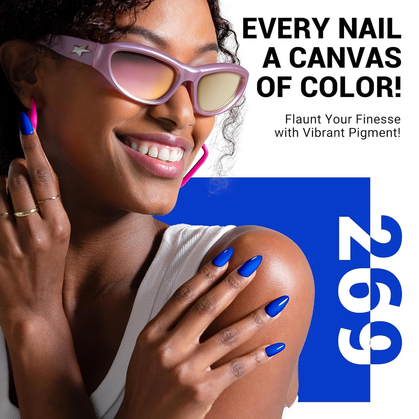 MelodySusie Thick Royal Blue Gel Nail Polish,0.5fl oz Soak Off UV LED Bright Navy Blue Gel Polish Gift for Women Nail Art Manicure Salon DIY Nail Design Decoration at Home-269