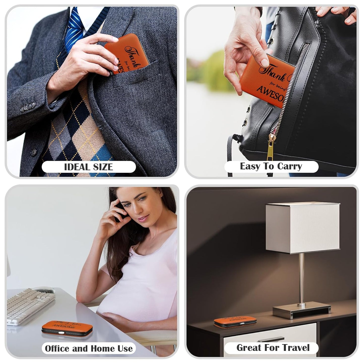 Therwen 24 Sets Manicure Set Nail Clippers 8 in 1 Stainless Steel Grooming Nail Kit Thank You Appreciation Gift Professional Pedicure Tool for Men Women Personal Care(Brown)