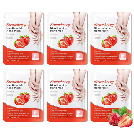 6PCS Hand Masks,Hydrating Hand Masks Moisturizing Gloves Overnight for Dry Cracked Hands,Daily Hand Care Hand Masks Gift Set for Women and Men C