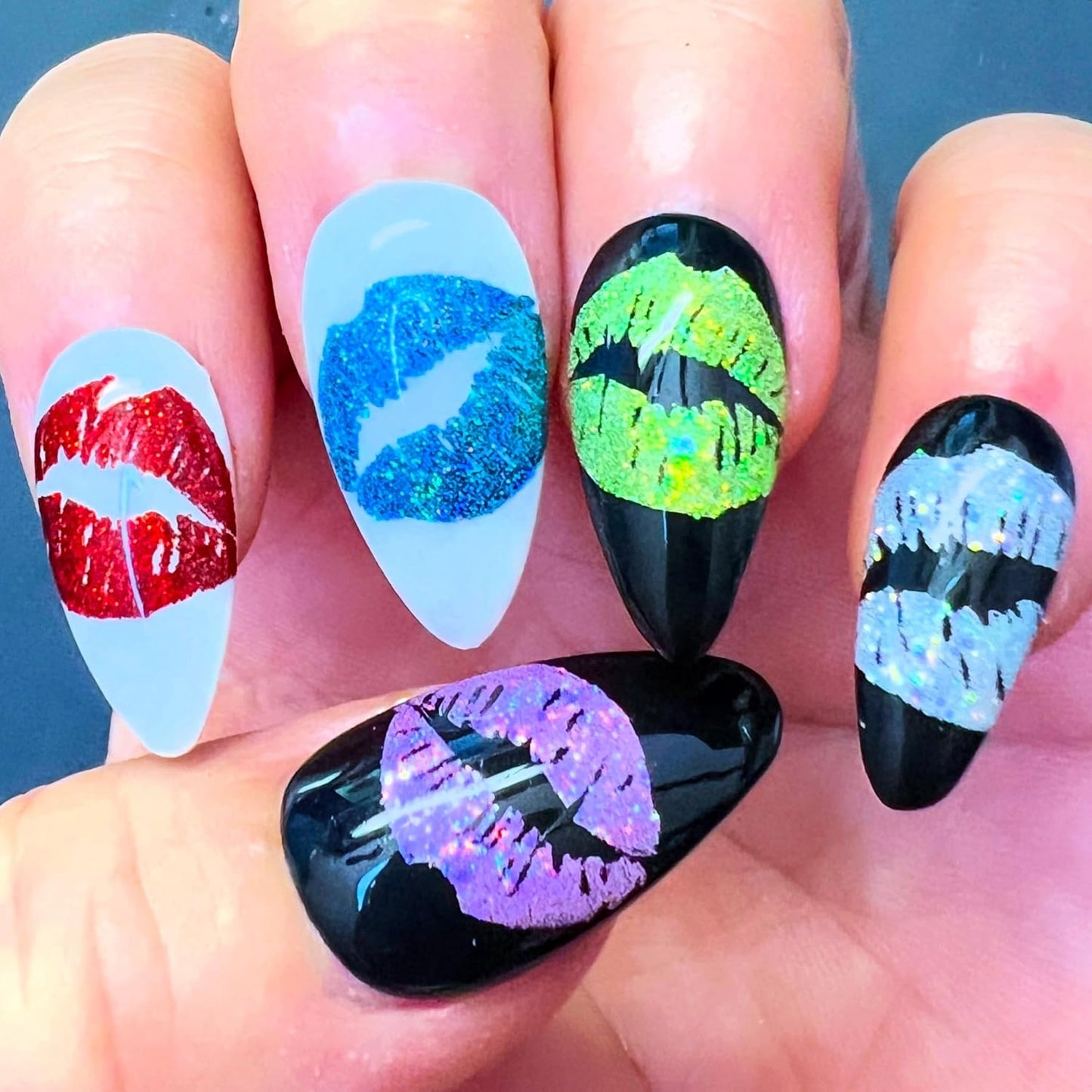 SheModern STICKY BLACK + WHITE + GRAY Stamping Polishes (Set 2) For Nail Art Design Air-Dry Collection. More Transfer Time with Tacky Surface for Easy Adhere of Pigment, Glitter