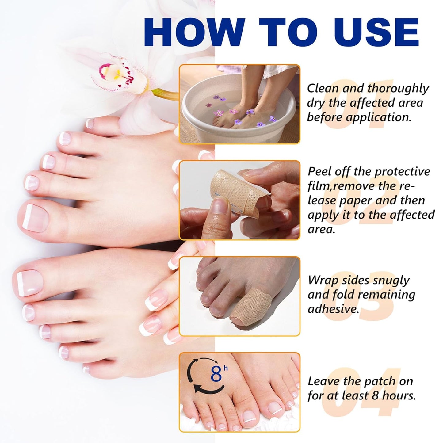 Nail TreatmentFungal Nail Patches For Toenails 32patches, Restore The Nails’ Natural Strength And Clarity.