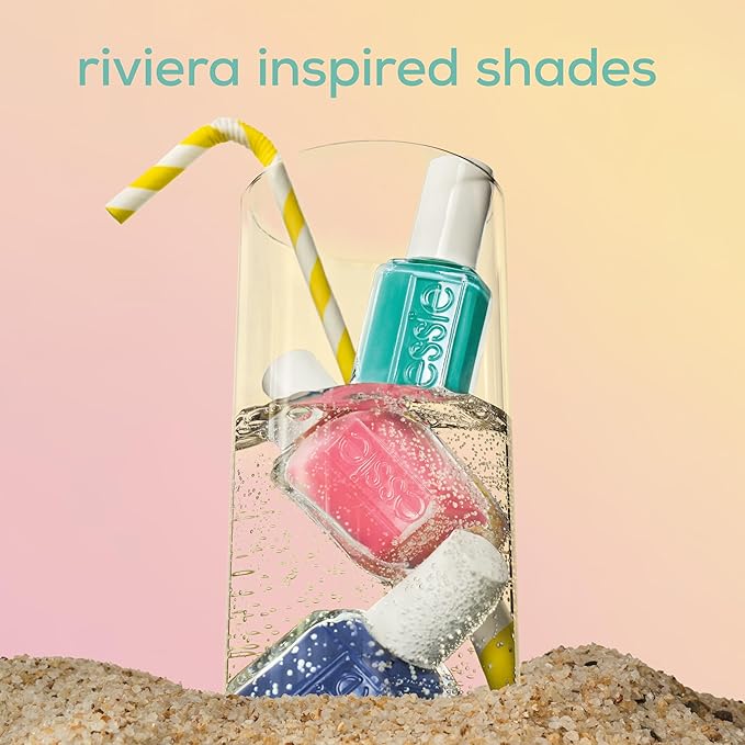 essie Nail Art Studio Special Effects Polish, Shimmer, Riviera Rush, Blue Nail Polish, Vegan, Bikini Snapped, 0.46 fl oz