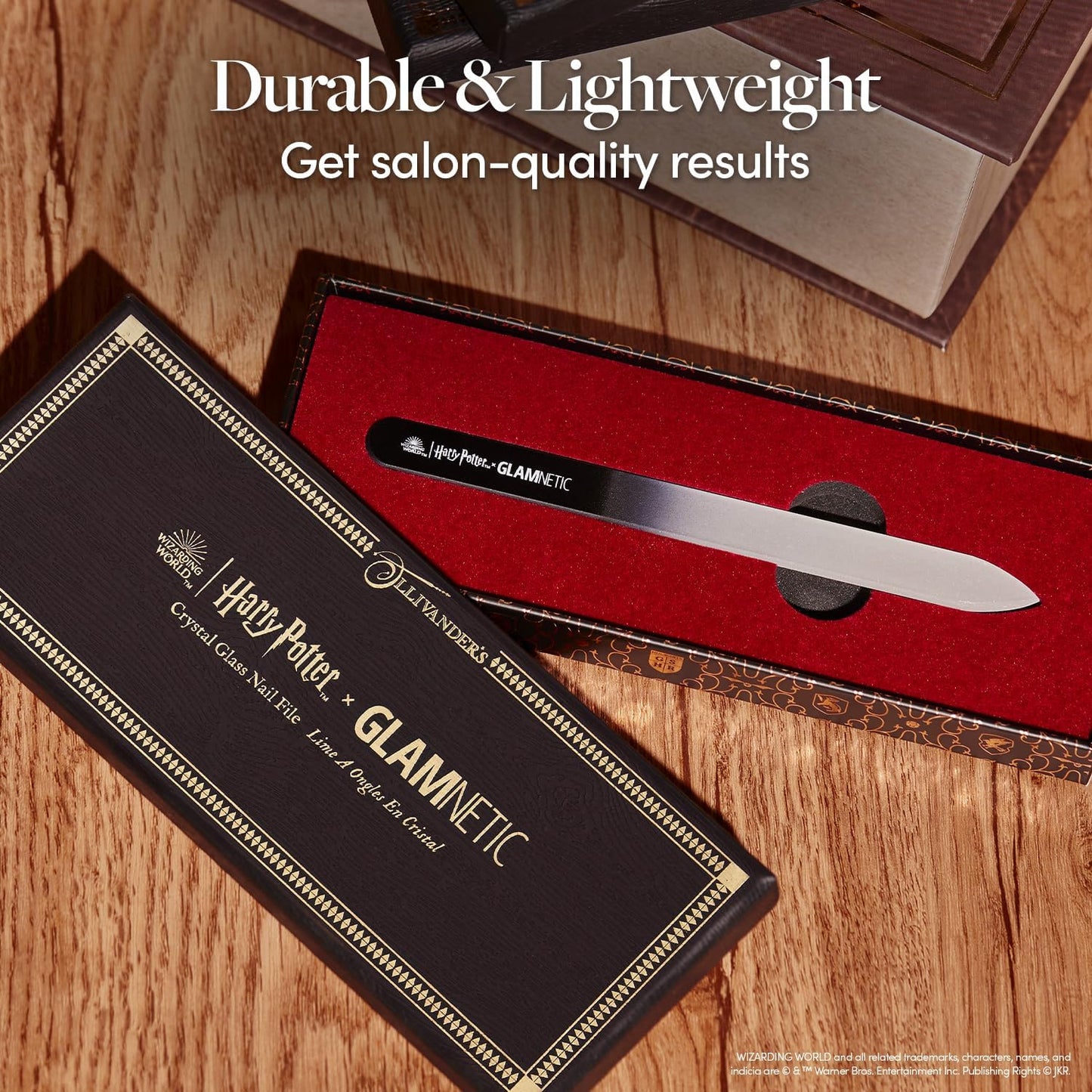 Harry Potter™ x Glamnetic Crystal Glass Nail File | All-in-One Nail File for Shaping, Smoothing & Polishing | Lightweight & Easy to Use
