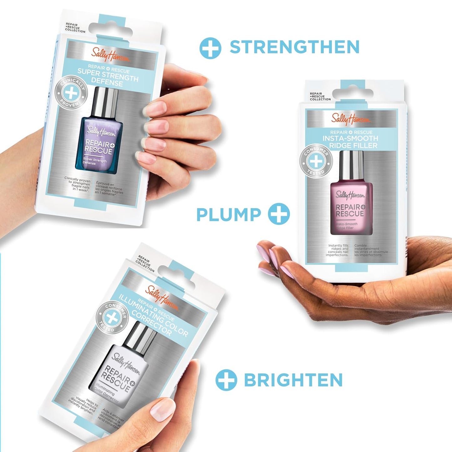 Sally Hansen Nail Treatment Repair + Rescue Insta-Smooth Ridge Filler | Contains Hyaluronic Acid | Conceals Nail Imperfections & Smooths Nail Surface