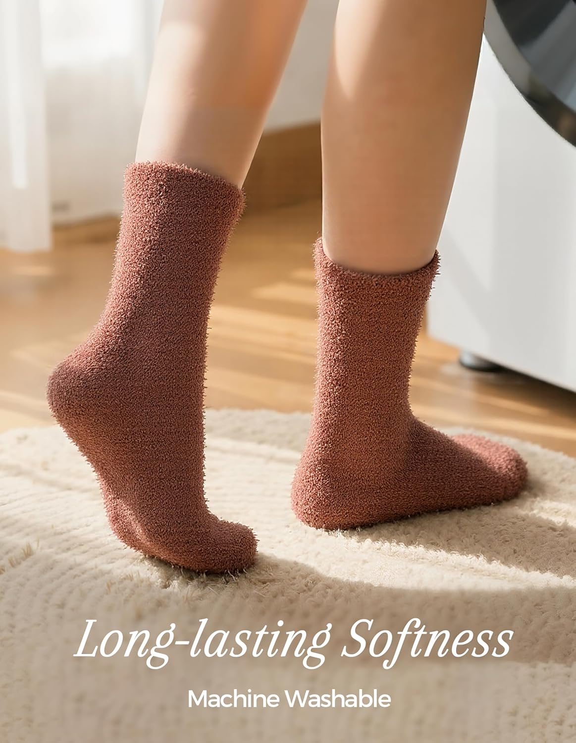 TEHOOK Warm & Cozy Gifts for Women, Stocking Stuufers, Fluffy Fuzzy Plush Sleeping Slipper Socks - Soft Warm Fabric