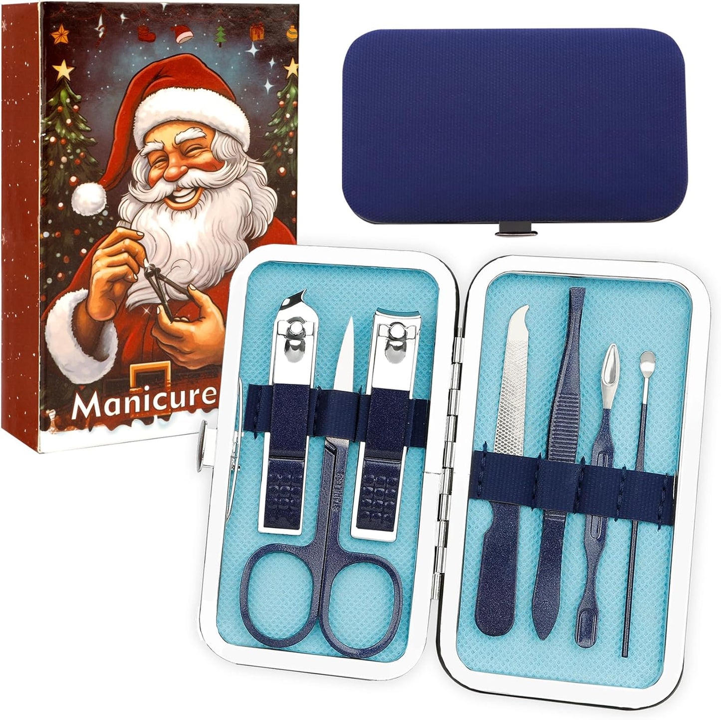 Manicure Kit for Women,Stocking Stuffers,Travel Nail Care Kit for Women,White Elephant Gifts for Adults,Nail Clipper Set for Men,Nail Care Set,Manicure Set Men