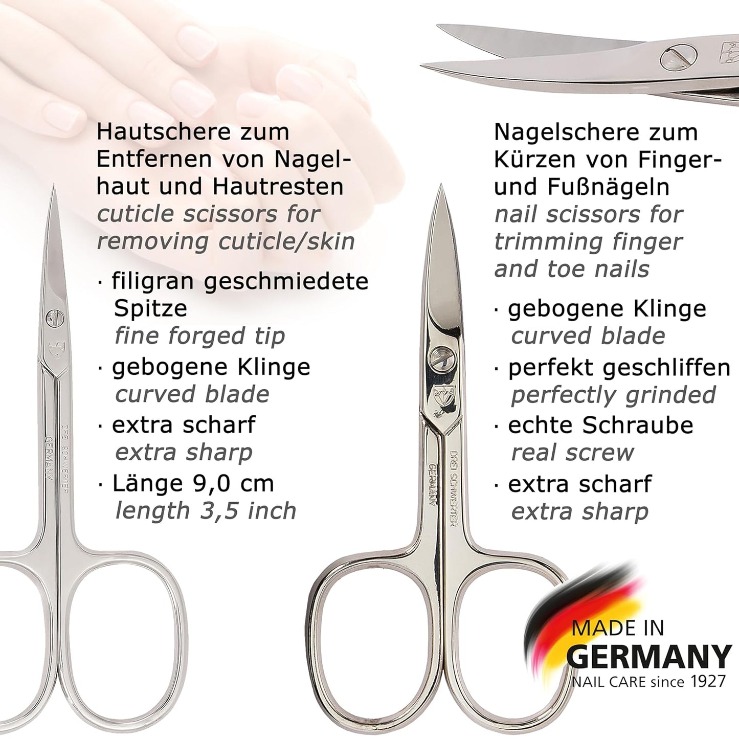 3 Swords Germany – Brand Quality 12 Piece Manicure Pedicure Grooming kit Set for Professional Finger & Toe Nail Care with Copper Synthetic Leather case - Made in Germany