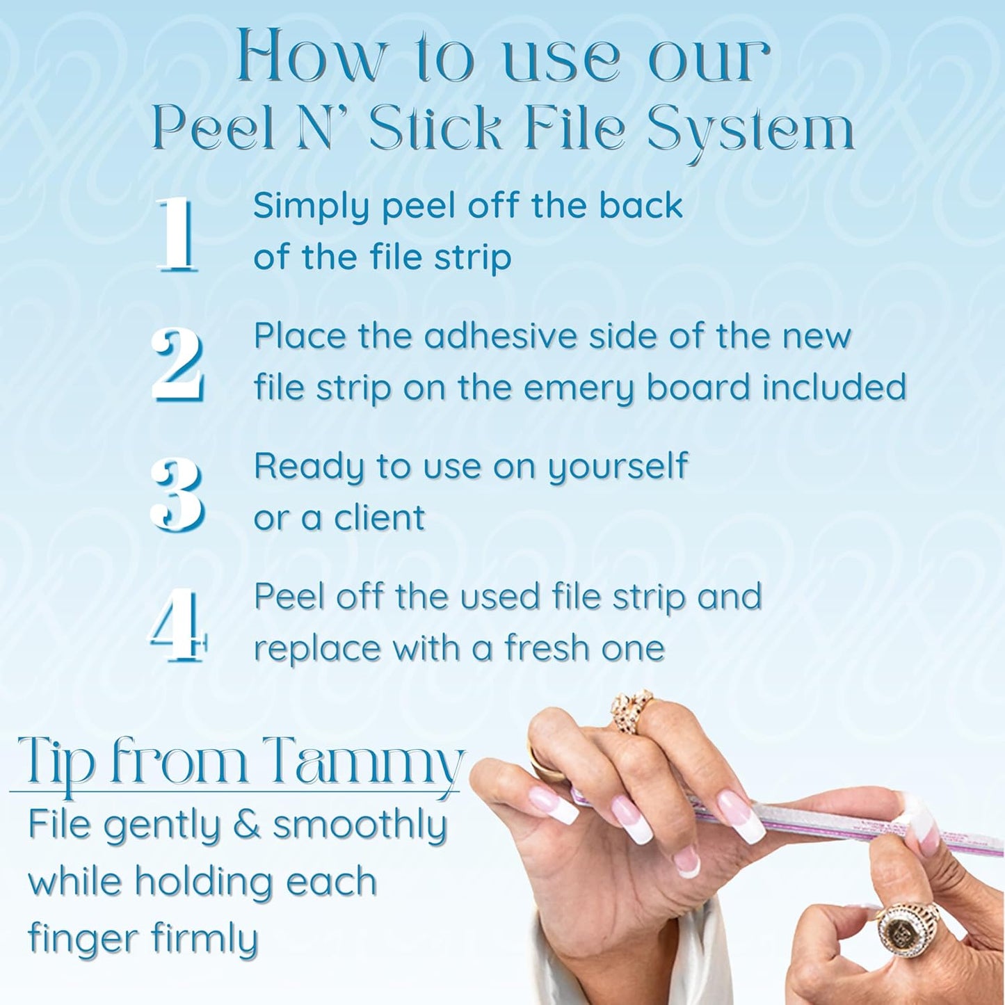 Tammy Taylor 180 Grit Emery Boards for Natural Nails, 100/180 Limas para Uñas, Professional Finger Nail Files for Women, Manicure Tools, Salon Art Supplies & Accessories, Disposable Fingernail File