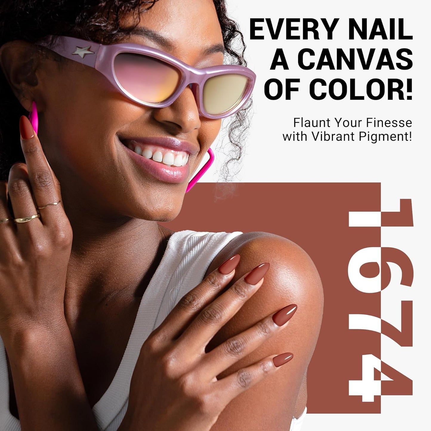 MelodySusie Thick Red Brown Gel Nail Polish,0.5fl oz Nails Soak Off UV LED Light Brown Gel Polish Christmas Gift for Women Nail Art Manicure Salon DIY Nail Design Decoration at Home-A1808