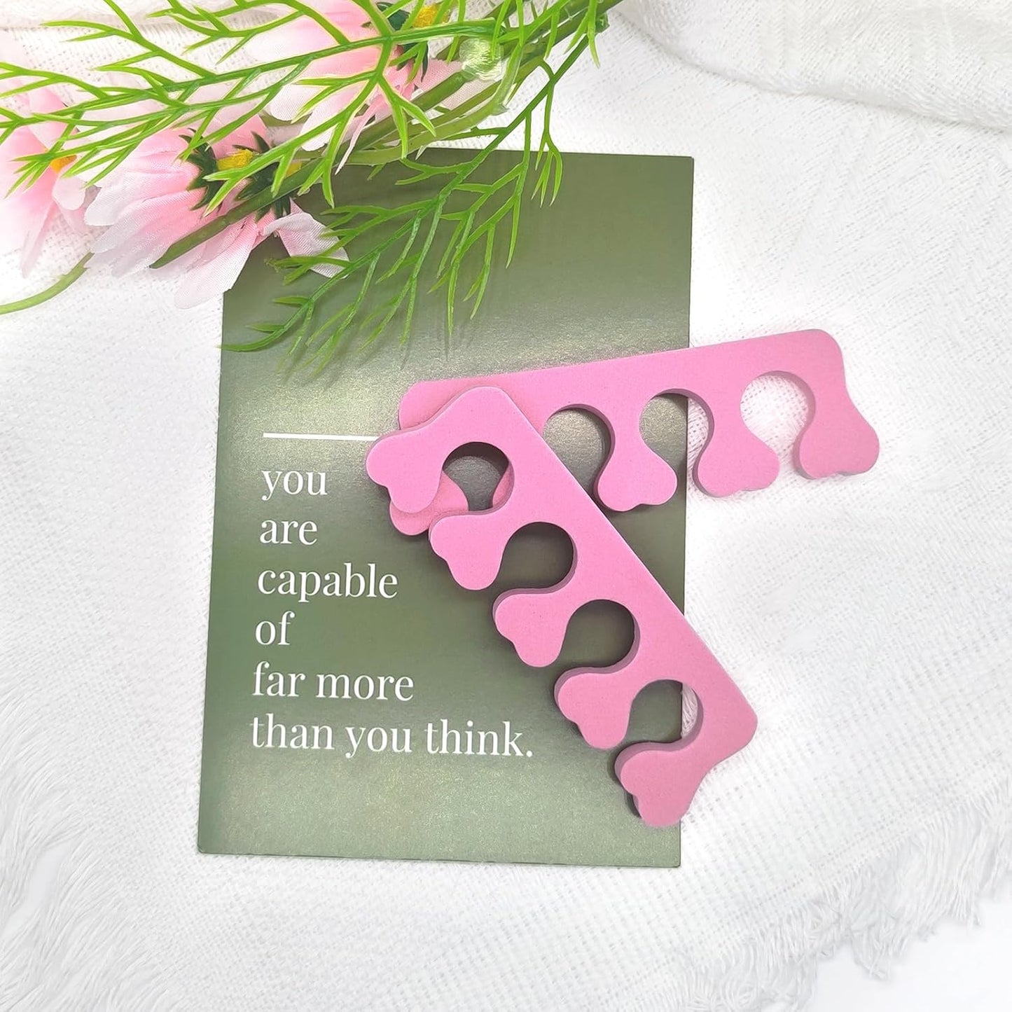 Quacc 12pcs Sponge Toe Separators Soft Finger Separators Toe Divider Spacer for Polishing Pedicure Manicure Coating Gel Painting Nail Art Beauty Accessories