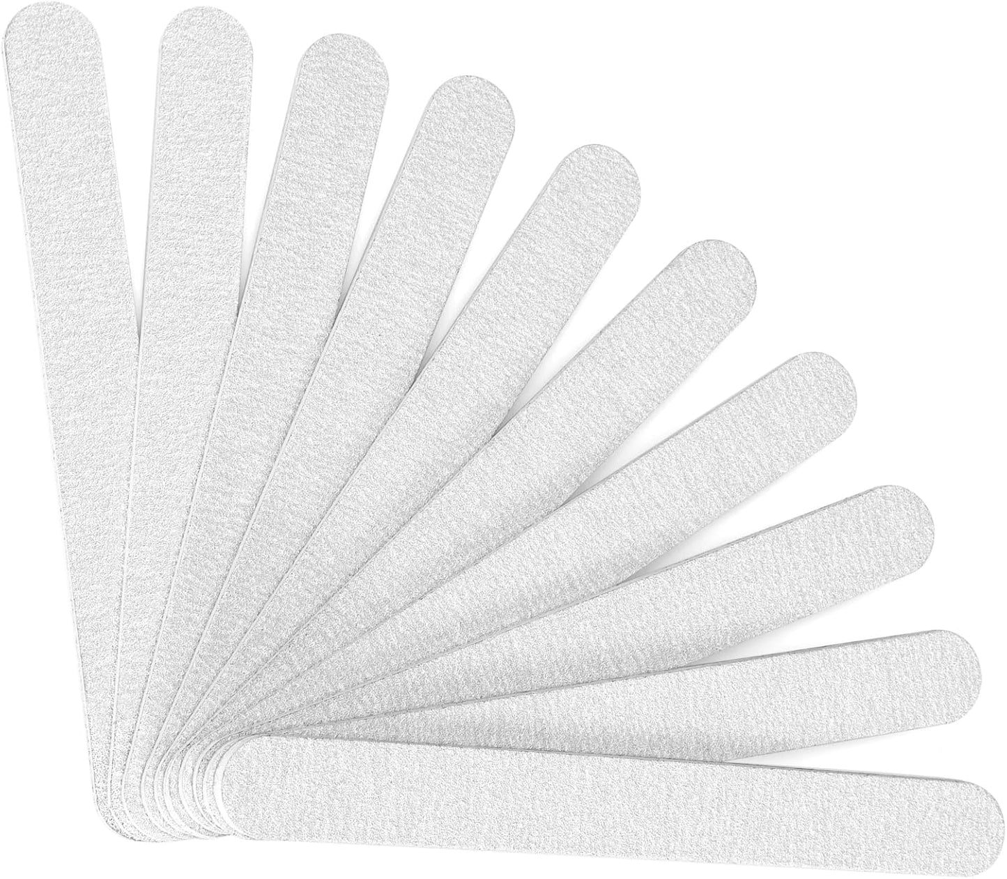Nail Files, 10 PCS Fingernail Files 7" Long 80/100 Grit Emery Boards for Nails - Professional Nail File Washable for Acrylic, Gel, Dip Powder, and Poly Gel Nails