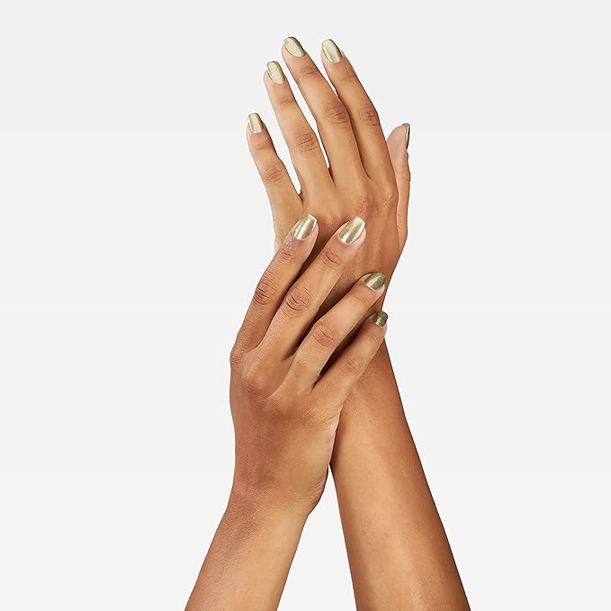 Mineral Fusion Dark Glitter Gold Nail Polish, Gold Rush 0.33 Fl Oz (Pack of 1)