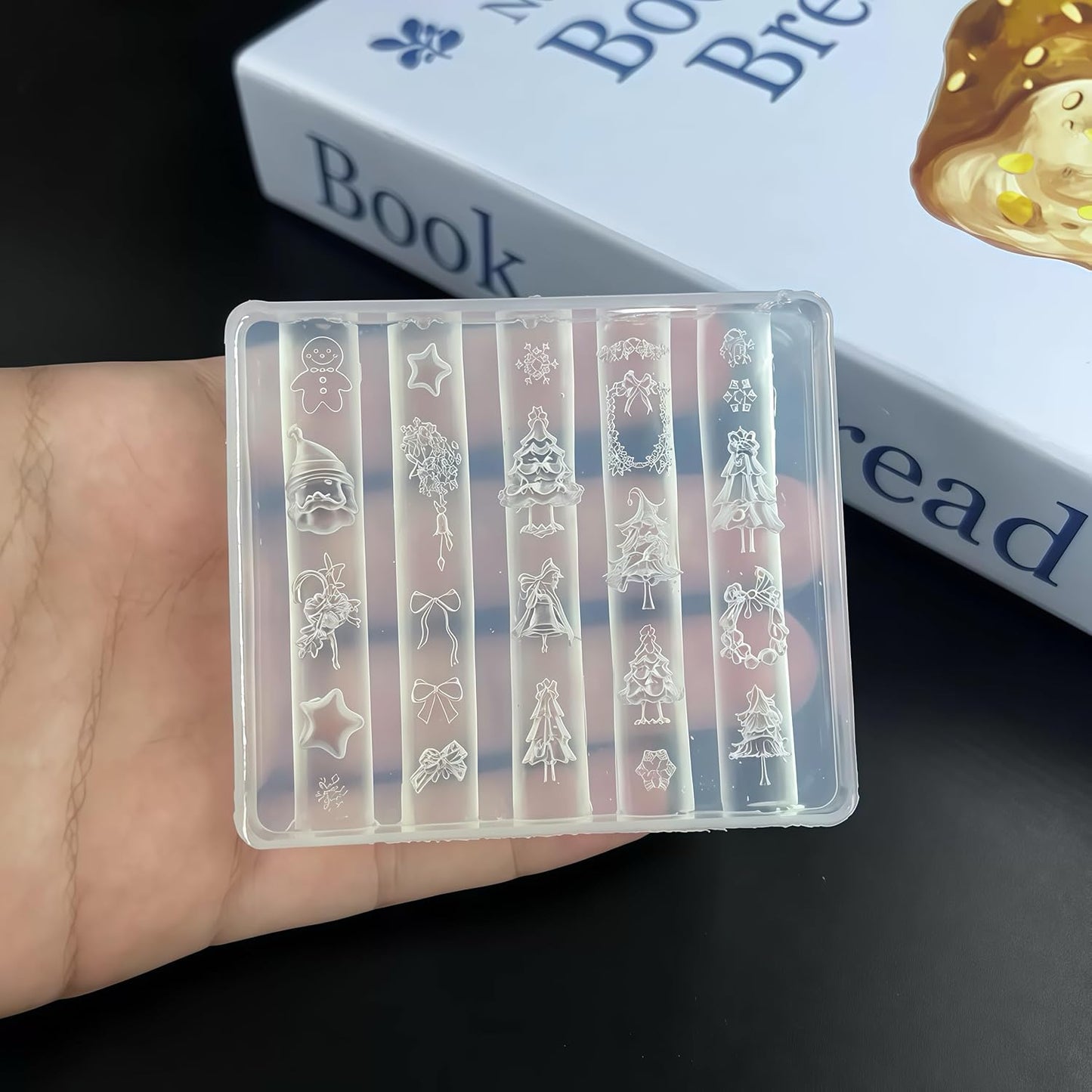 1 Pcs Christmas Silicone Nail Art Molds for Women Resin Nail Design