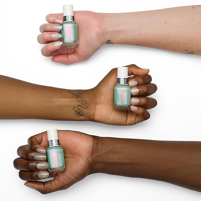 essie Nail Art Studio Special Effects Chrome Polish, Vegan, Aqua Nail Polish, Mystic Marine, 0.46 Fl Oz