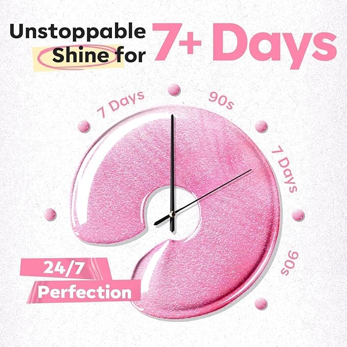 modelones Pink Nail Polish Set, 6 Colors White Gold Foil Glitter Silvery Pearl Shimmer Quick Dry Mini Starter, Long Lasting Art DIY Manicure Kit at Home for Women Girls Wedding Gifts