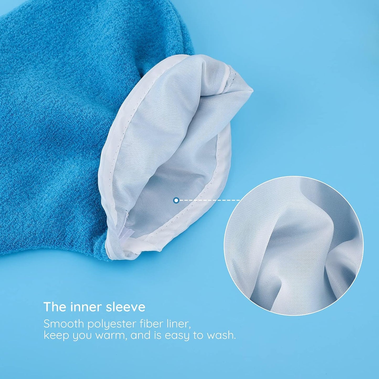 Paraffin Wax Gloves & Booties, Segbeauty Paraffin Heated SPA Mittens Foot Liners, Gloves & Socks for Hot Wax Hand thera-py Bath Thermal Treat-Ment Home DIY SPA Wax Warmer Paraffin Wax Machine Blue