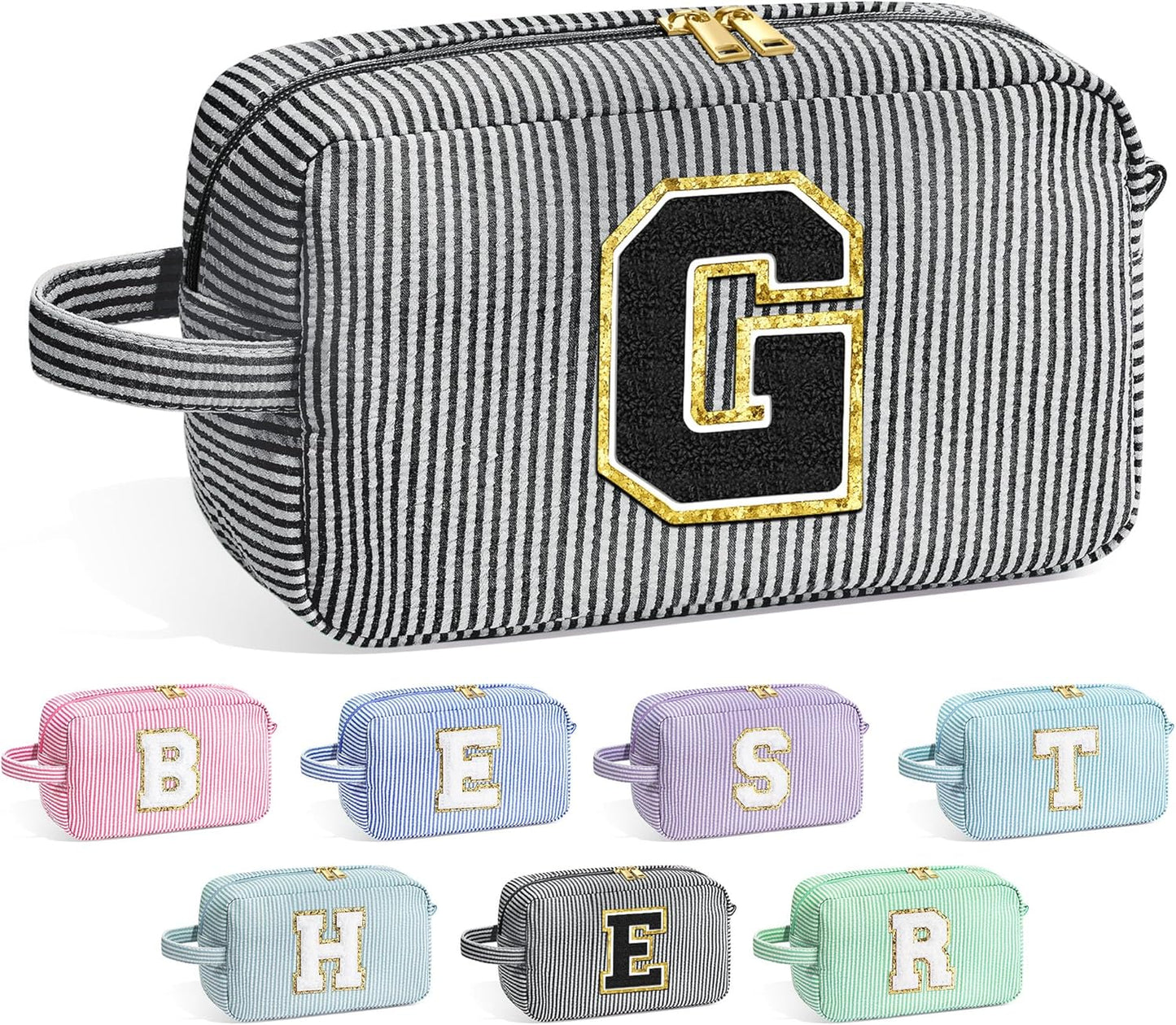 YOOLIFE Graduation Gifts for Women Girls - Graduation Gifts for Her, Graduation Party Favor, Personalized Monogram Initial Makeup Bag for Teen Girl Gifts Trendy Stuff, Girls Makeup Toiletry Bag G