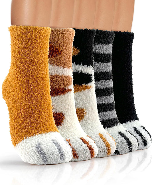 TEHOOK Warm & Cozy Gifts for Women, Stocking Stuufers, Fluffy Fuzzy Plush Sleeping Slipper Socks - Soft Warm Fabric