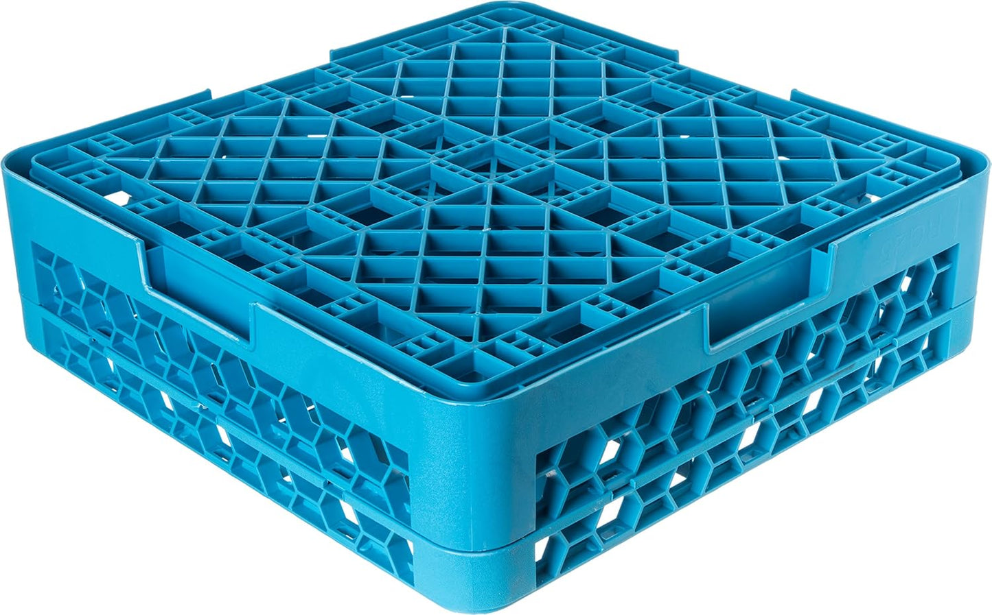 Carlisle FoodService Products RG25-114 OptiClean 25 Compartment Glass Rack with Extender, 3-1/2" Compartments, Blue (Pack of 4)