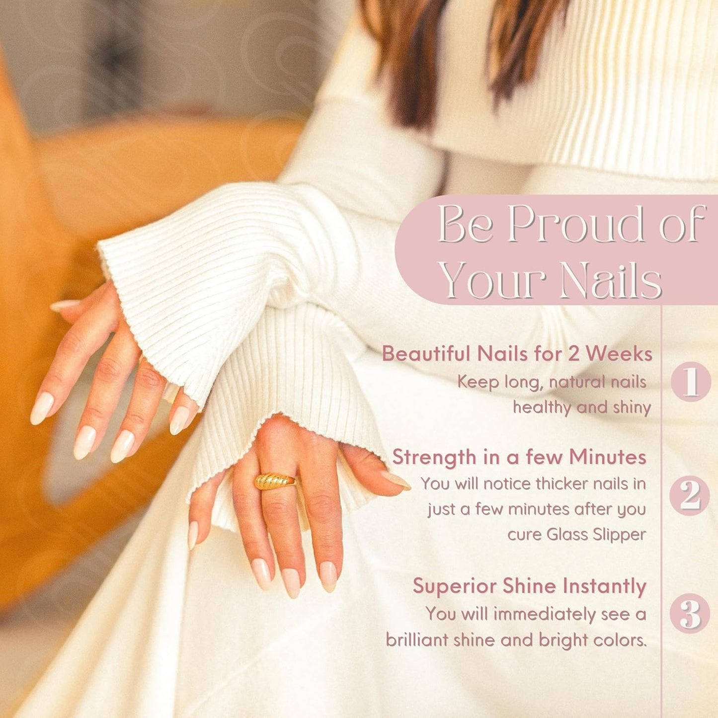 Tammy Taylor Glass Slipper No Wipe Gel Top Coat Nail Polish, Professional UV/LED Quick Cure Manicure Finish, Non Yellowing, No Chip, High Gloss Clear Gel Polish for Acrylic Tips and Gelegance