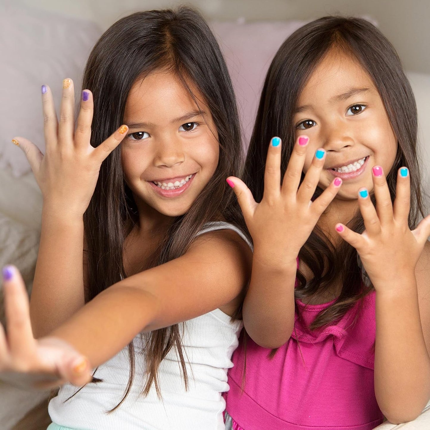 EXPRESSIONS 7pc Shimmer Nail Polish Set - Glitter Cap, Safe & Non-Toxic Nail Polish Kit for Girls & Teens