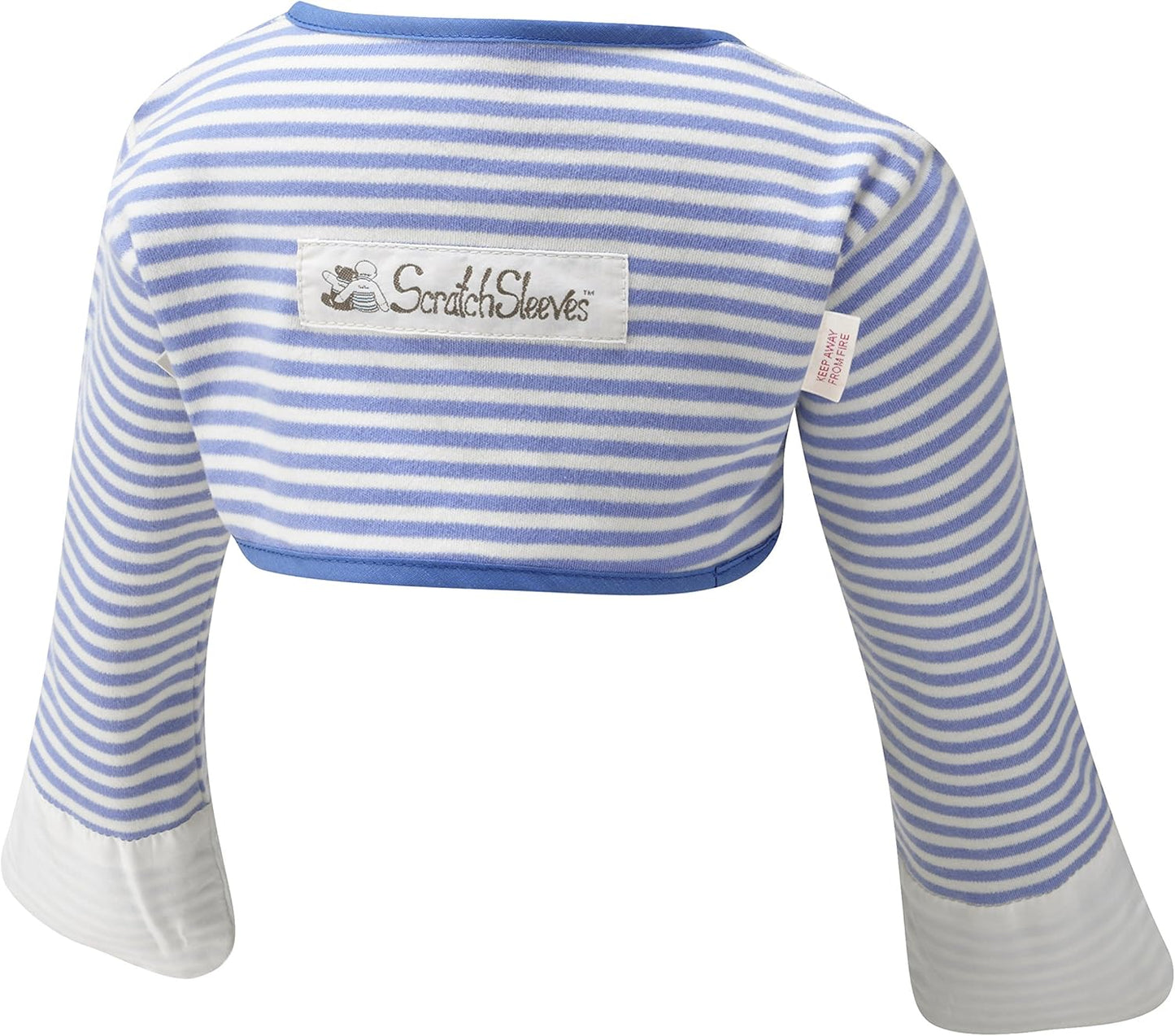 ScratchSleeves | Baby Boys' Stay-On Scratch Mitts | Stripes