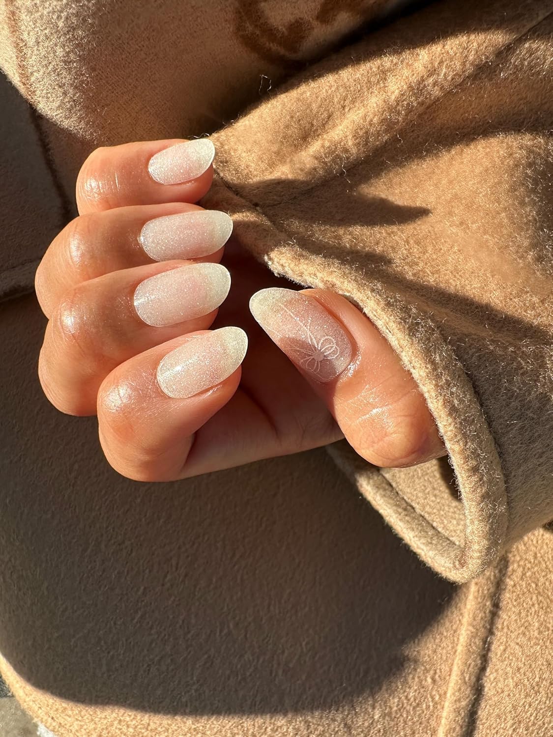 NOVA, Semi Cured Gel Nail Strips (Silver Belle) - The 10 Minute Manicure. Female Founded, Salon-Quality, Easy to Apply & Remove - Incl. Nail File & Wooden Stick (Silver Belle)
