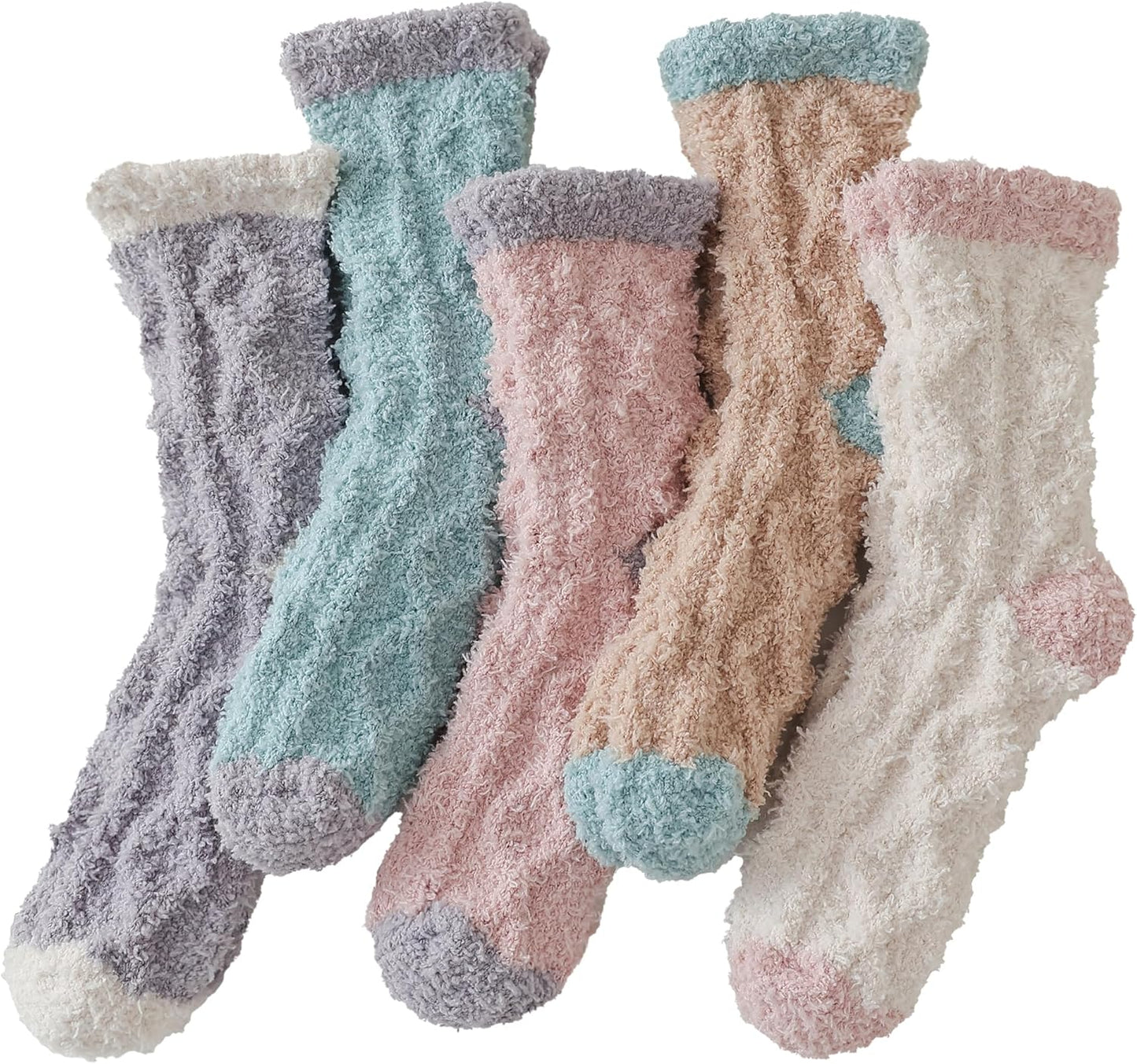 TEHOOK Warm & Cozy Gifts for Women, Stocking Stuufers, Fluffy Fuzzy Plush Sleeping Slipper Socks - Soft Warm Fabric