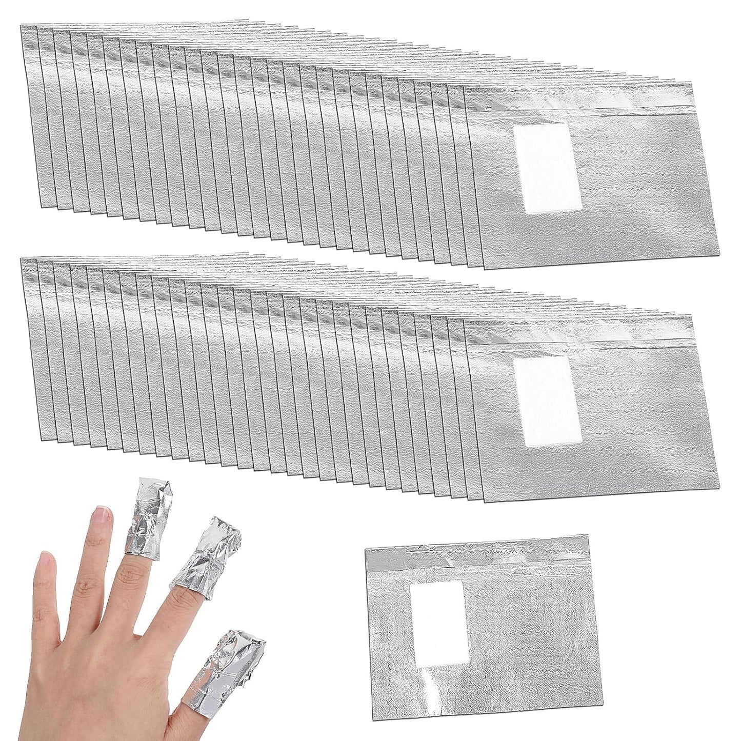 100Pcs Nail Polish Remover, Nail Foil Wraps for Soak Off Gel Polish Remover with 1.18 Inch Large Pre-attached Lint Free Cotton Pads For Acrylic/UV/Gel Nails PolishRemoving