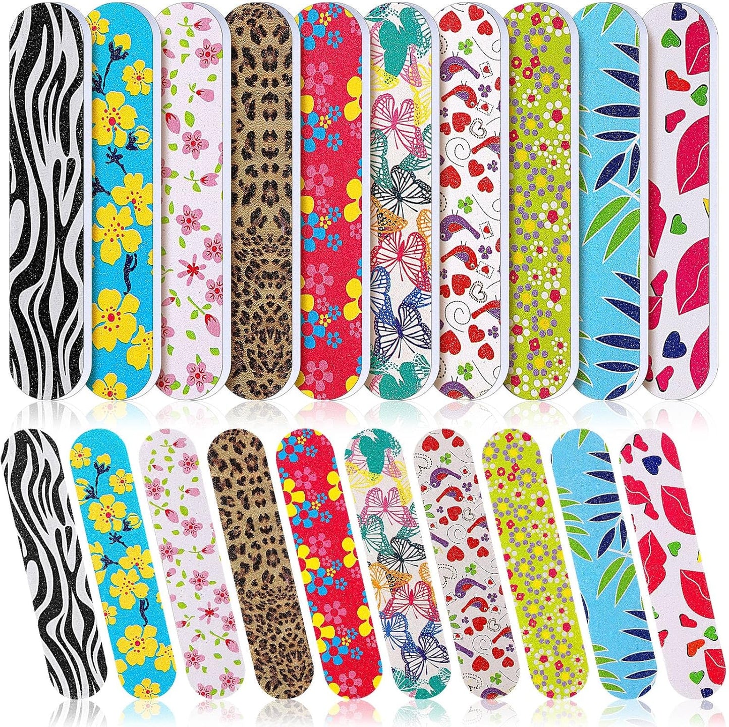 Sumind 100 Pack Nail Files Double Sided Emery Boards Manicure Tools Professional Nail File and Buffers for Women(3.54 x 0.79 x 0.16 Inch)