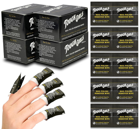 | Nail Polish Remover Wipes | 100% Non-Acetone | Secure Adhesive Strip | Rose Oil | Pre-moistened 2-Ply (400 Pack)