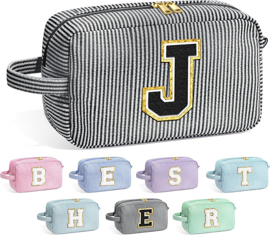 YOOLIFE Birthday Gifts - Personalized Gifts for Her Mom, Best Friend, Teacher, Sister - Initial Makeup Bag