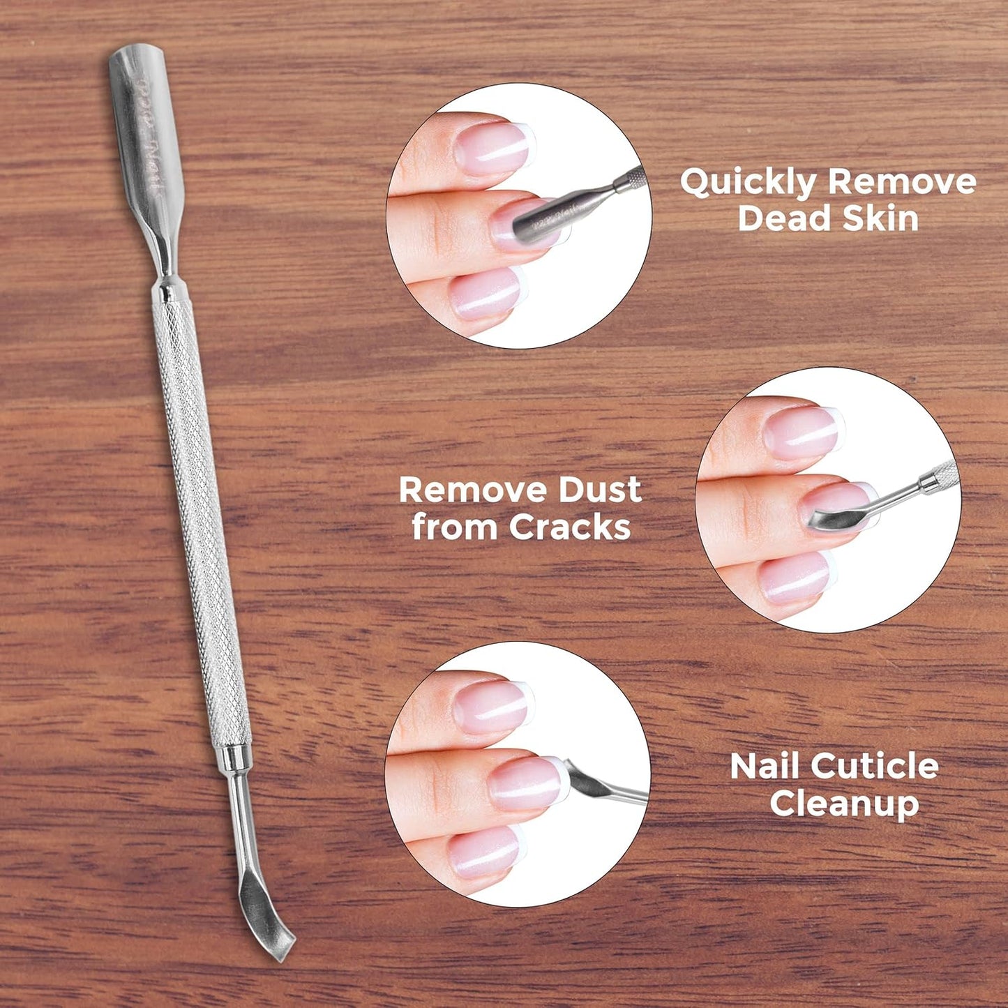 Cuticle Nipper Cleaner - Nail Art Cuticle Pusher - UV Gel Nail Polish Remover Tool - Fingernail Polish Gel Remover