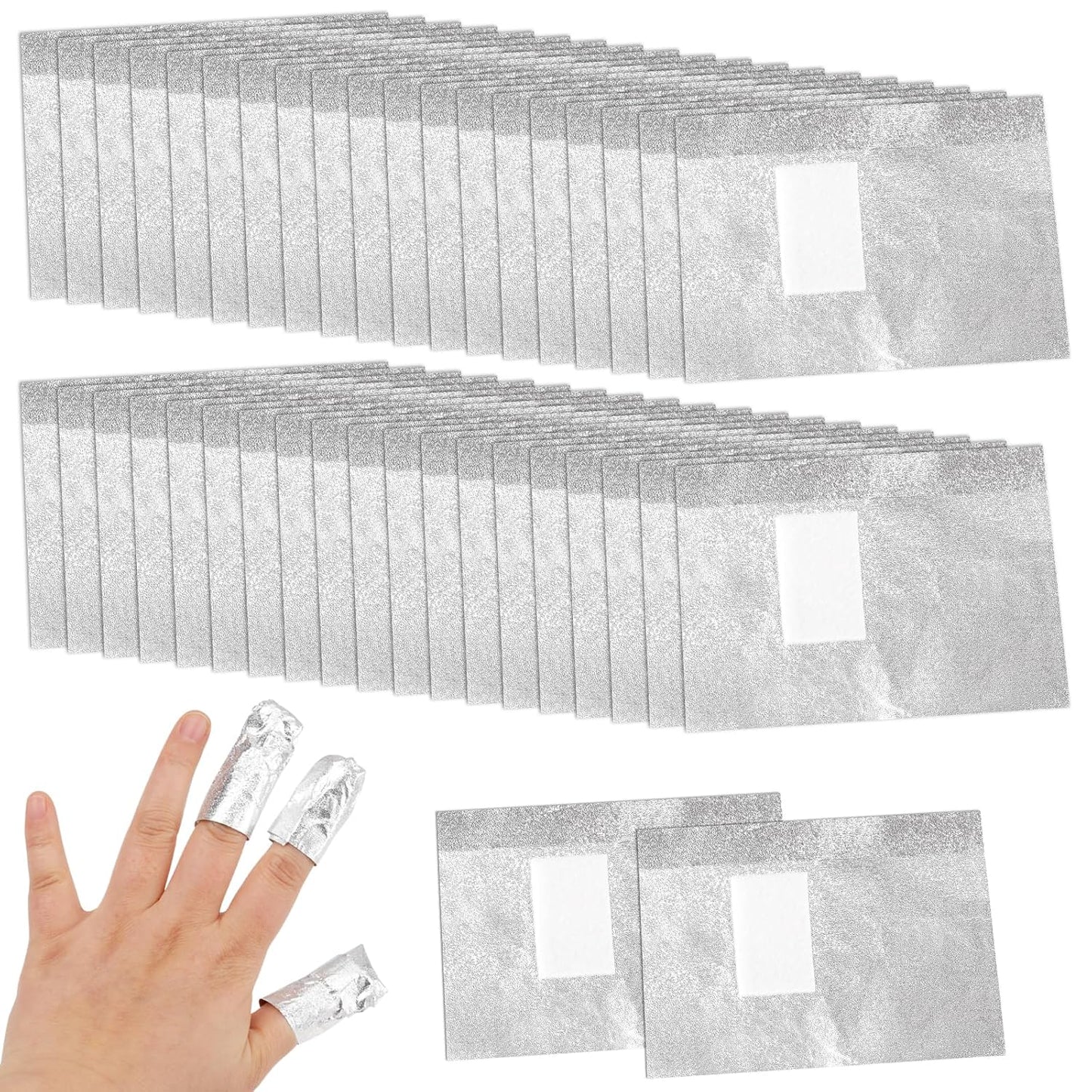 100 Pcs Foil Nail Wraps Nail Polish Remover Soak Off Foils Cotton Pads Gel Polish Remover with Pre-attached Lint Free Pad Gel Nail Polish Remover Wraps for Removing Nail Polish