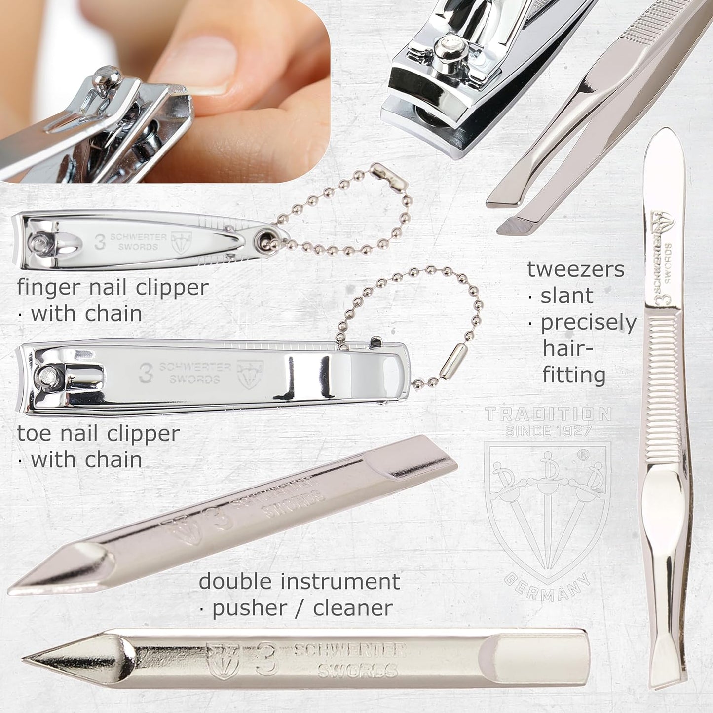 3 Swords Germany – manicure pedicure set kit (589)