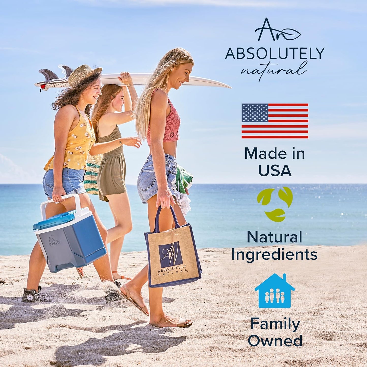 Absolutely Natural - Organic Beauty Oil 4oz with Vitamin E, Olive and Rosehips Oils, Made in USA