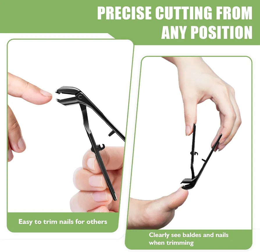 Toenail Clippers for Seniors Thick Toenails, Large Angle Head
Toe Nail Clippers for Men with Wide Jaw Opening, Nail Clippers for Thick Nails with Catcher Long Handle