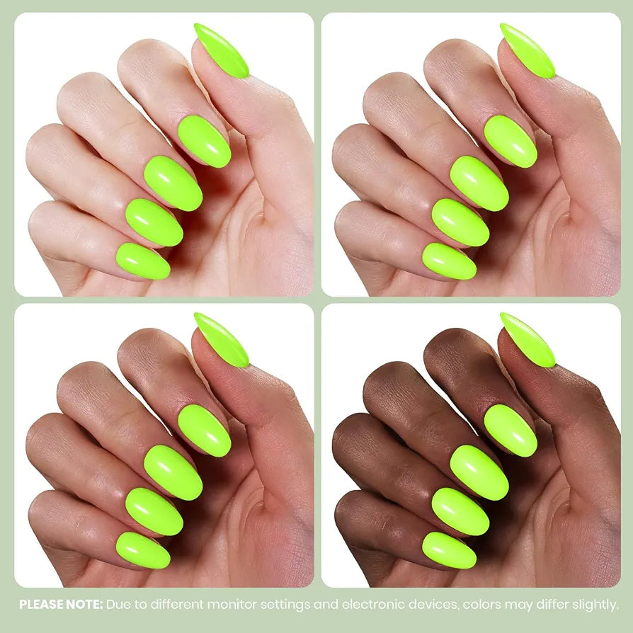 Beetles Neon Green Gel Nail Polish, Neon Tide, 15ML Green Gel Polish
Hema-Free, Color-Matched Bottle Design, Soak Off UV LED, Long-Lasting Holiday & Nails Art for DIY Beginners & Salon Pros