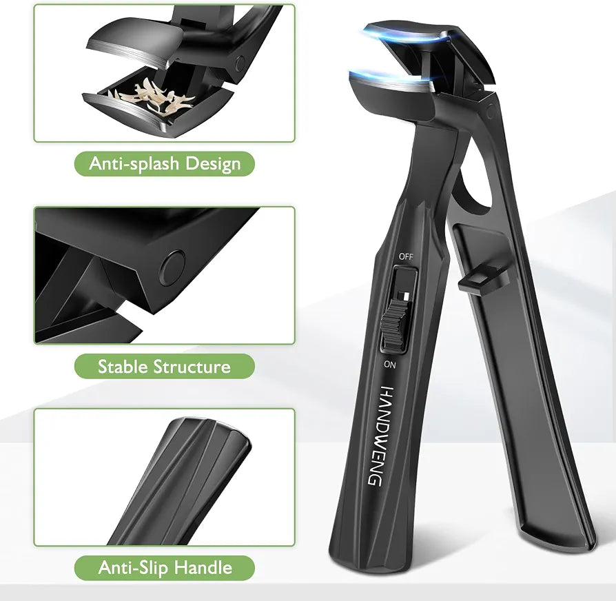 Toenail Clippers for Seniors Thick Toenails, Large Angle Head
Toe Nail Clippers for Men with Wide Jaw Opening, Nail Clippers for Thick Nails with Catcher Long Handle